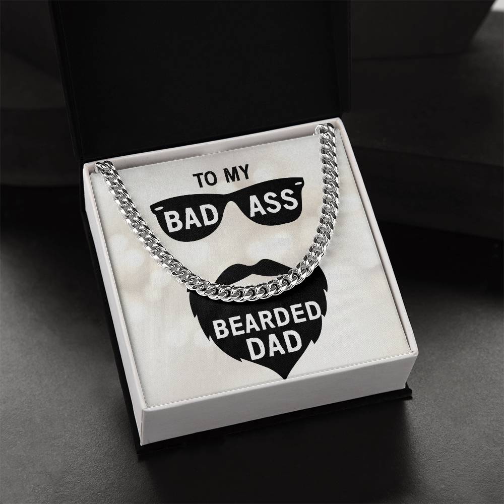 Bad Ass Dad  Cuban Link Chain Necklace