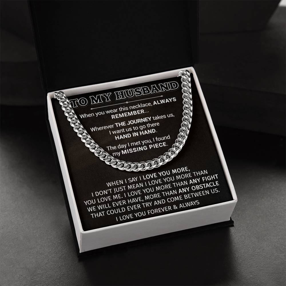 Gift For Husband - Missing Piece - Cuban Link Cuban Link Chain