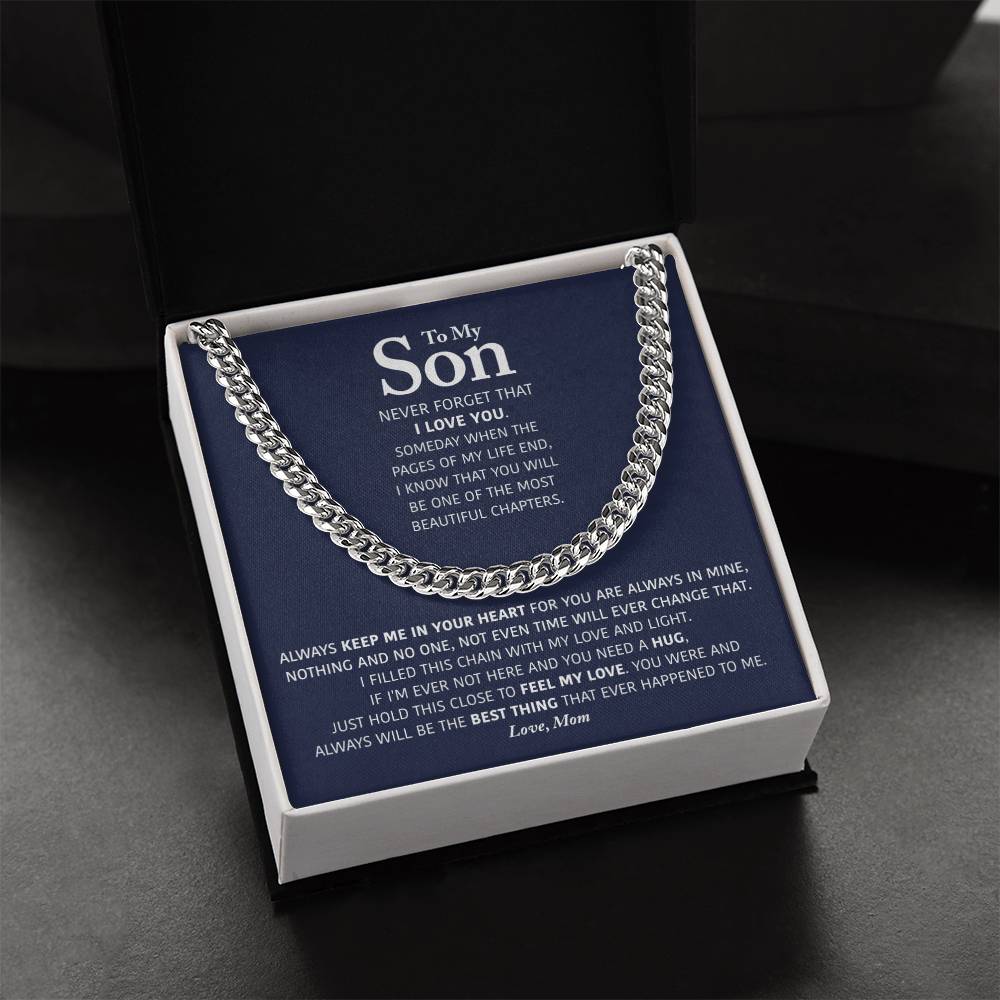 My Son - Keep Me In Your Heart - Cuban Link Chain