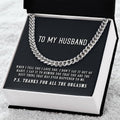 To My Husband Cuban Link Chain