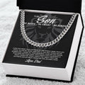 To My Son Be Brave Be Smart Be Strong Cuban Link Chain