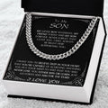 To My Son Necklace Link Chain Necklace Gift For Son From Dad Sentimental Gift For Son Birthday Gift Christmas Gift Cuban Link Chain