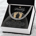 From A Bump To Daddy To My Daddy New Daddy Gift Daddy To Be Gift To My Daddy From A Bump Dad Necklace Gift New Dad Bir Cuban Link Chain