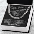 Our World Father's Day Necklace Cuban Link Chain
