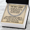 To My Son - Never Forget That -  Cuban Link Chain Necklace