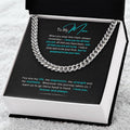 To My Main Cuban Chain Necklace With For All That You Are Message Card Cuban Link Chain