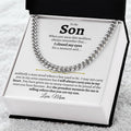 To My Son Chain Necklace Necklace For Son From Mom Gift For Him Birthday Graduation Cuban Link Chain