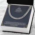 To My Son Cuban Link Chain