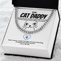 Cat Daddy Gift Cat Gift For Men Cuban Link Chain Valentine Gift For Husband Heavy Chain Necklace Funny Romantic Gift F