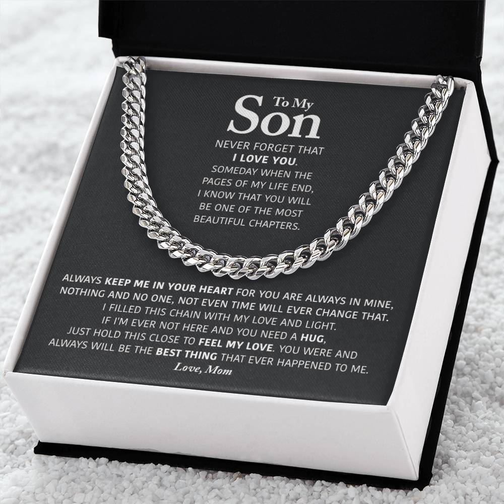 My Son - Keep Me In Your Heart - Cuban Link Chain