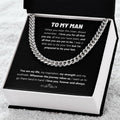 To My Man Chain Gift Set Cuban Link Chain