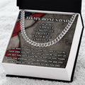 Step Dad Gift From Step Daughter Bonus Dad Gift From Bonus Son Fathers Day Sentimental Military Gift For Stepped Up Da Cuban Link Chain