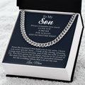 To My Son Cuban Chain Necklace Son Gifts From Mom Mother To Son Sentimental Gifts Gifts For Son Birthday Unique Gifts Cuban Link Chain