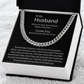 To My Husband Cuban Link Chain Necklace
