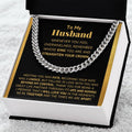 To My Husband - Straighten Your Crown - Cuban Link Chain Necklace