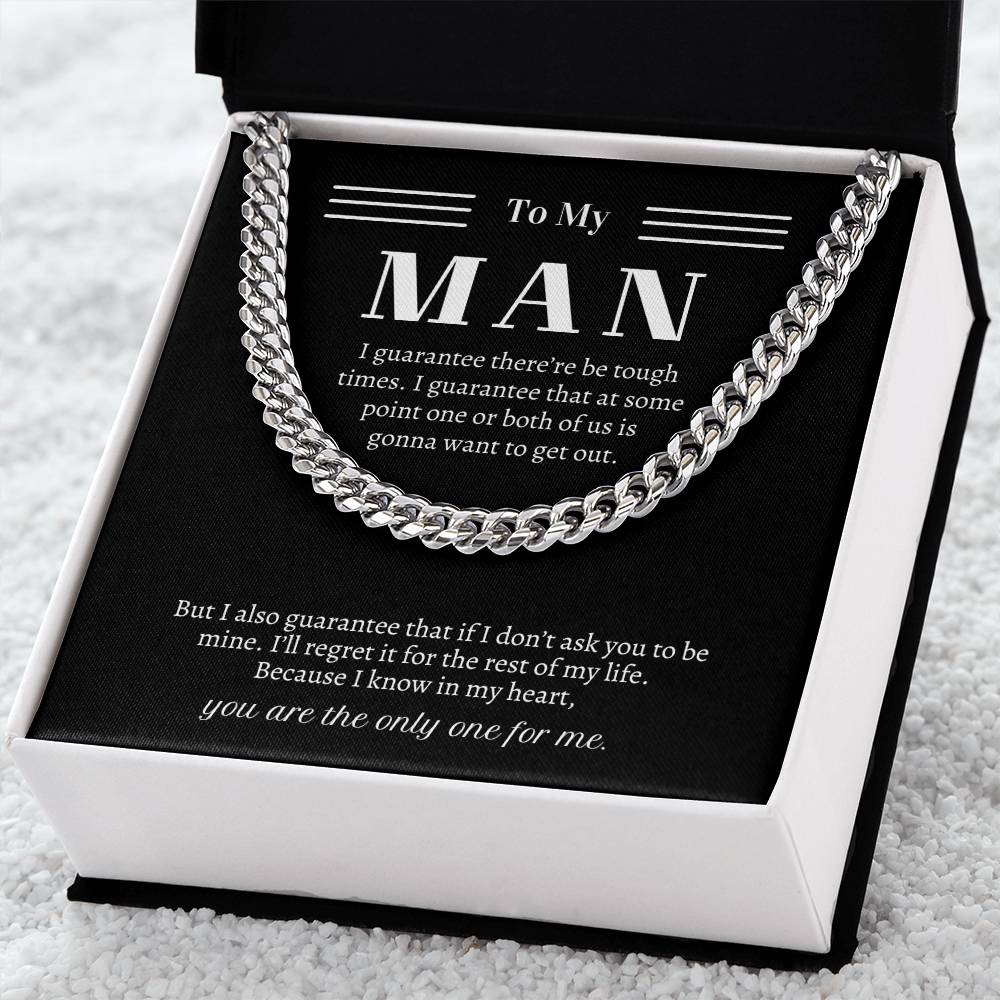 Valentine's Gift For Him - I Know In My Heart You Are The Only One For Me Cuban Link Chain