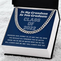 Grandson Graduation Class Of 2022 High School Graduation College Graduation Gift For Grandson Mens Gold Cuban Link Cha Cuban Link Chain