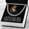 God - Creates The Toughest Soldiers Through Life's Hardest Battles Cuban Link Chain