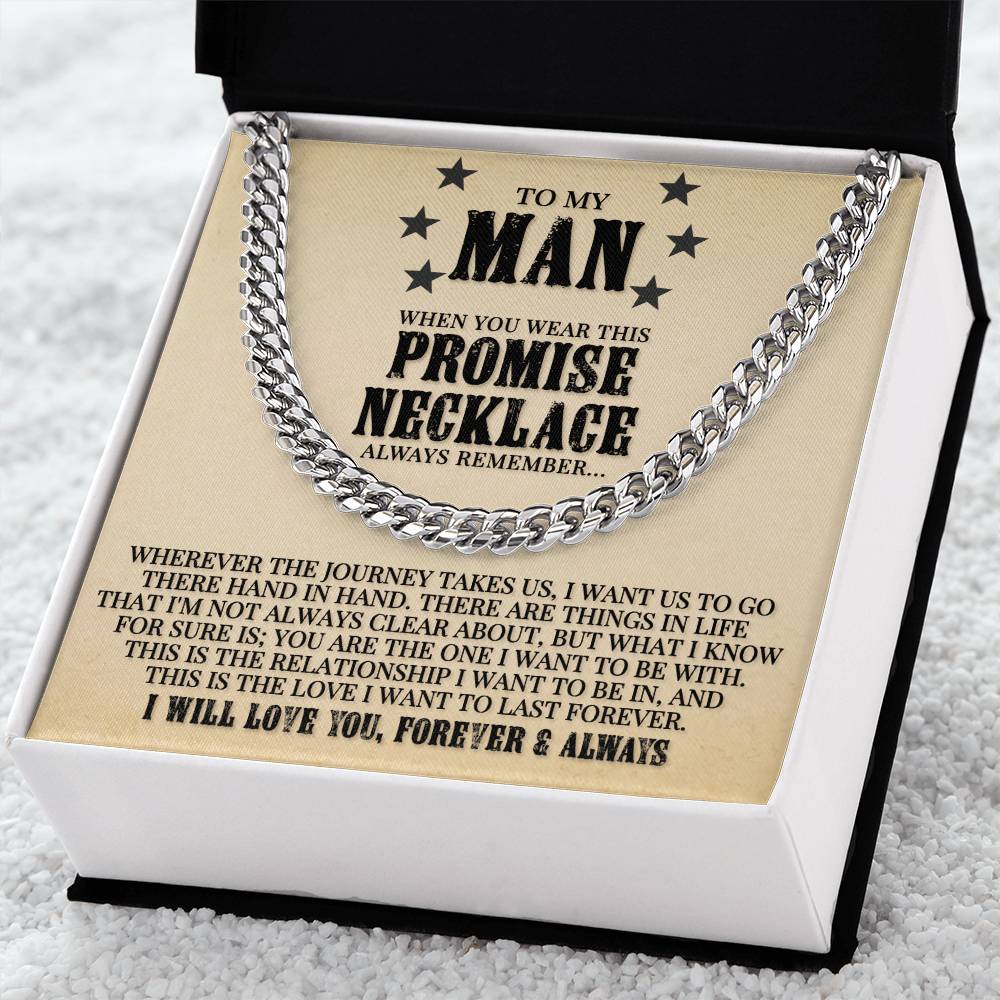 Promise Necklace - Cuban Link Chain