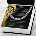 To My Fiancé Christmas Cuban Link Chain Necklace