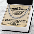 My Amazing Husband - Loving You Is A Wonderful - Cuban Link Chain Necklace