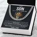 To My Son - Keeping To The Shadows  Cuban Link Chain Necklace