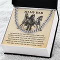 Gifts For Dad From Daughter Fathers Day Gift From Son Silver Cuban Link Chain Dad Birthday Gift For Horse Lover Father