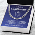 My Sexy Sagittarius Cuban Chain Link Necklace Gift From Wife Cuban Link Chain