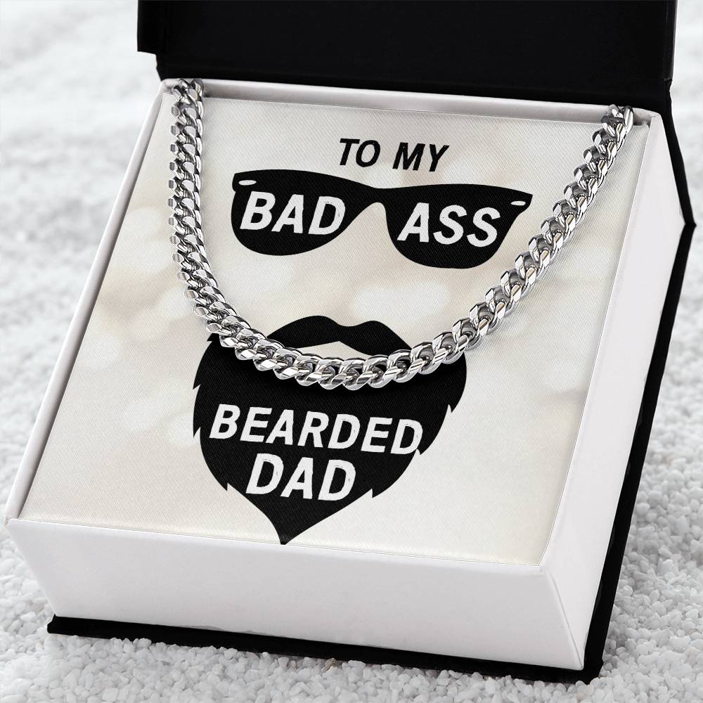 Bad Ass Dad  Cuban Link Chain Necklace