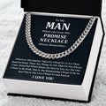 To My Man  Cuban Link Chain Necklace