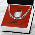 To Our Dad Gift For Him Cuban Link Chain Necklace Cuban Chain Necklace Stainless Steel 14K Yellow Gold Christmas Gift
