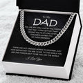To My Dad Cuban Chain Necklace Gift For Him Dad Birthday Father's Day Gift Cuban Link Chain