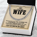 To My Badass Wife - Remember Whose Wife You Are - Cuban Link Chain Necklace