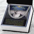 Happy Birthday To My Boyfriend Gifts For Him Cuban Link Necklace Message Card Cuban Link Chain