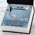 To My Dear Boyfriend Cuban Link Chain