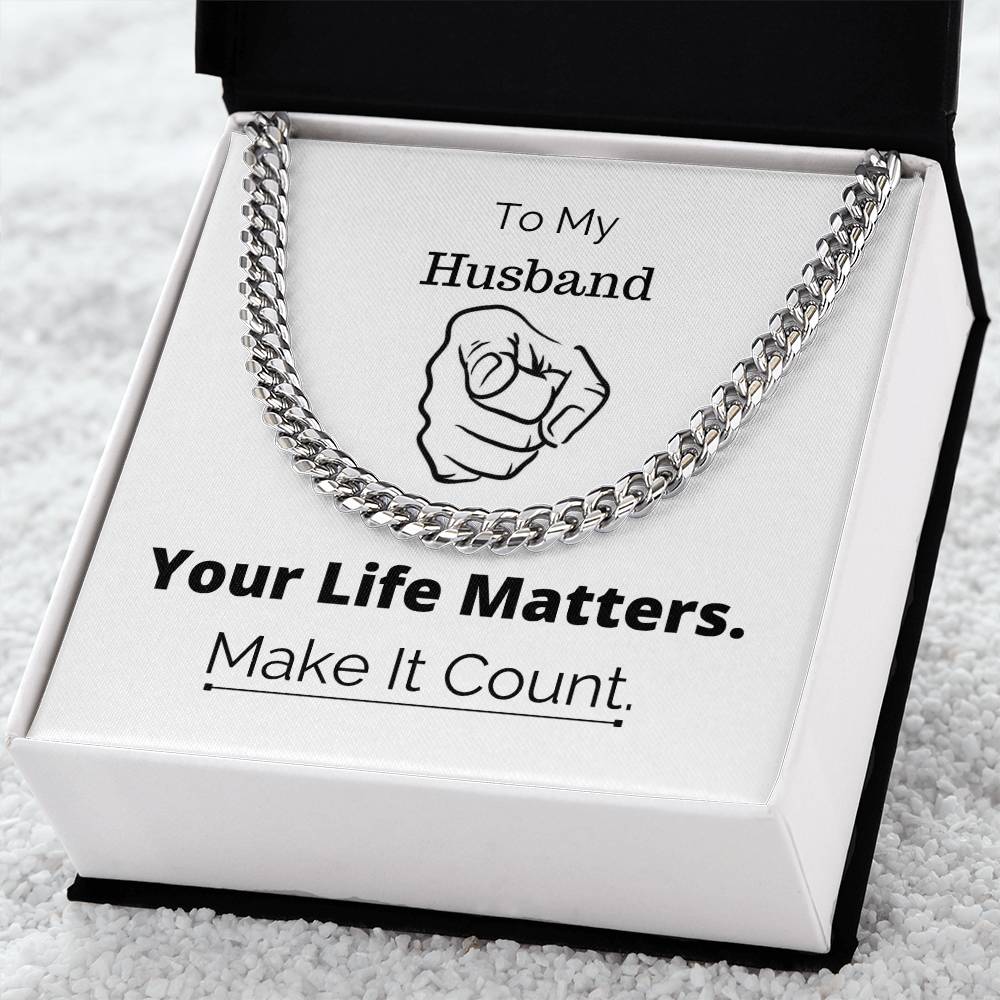 Gift For Husband You Matter All Lives Matter Police Lives Matter Motivational Quotes Christian Gifts Sentimental Gift Cuban Link Chain