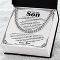 To My Son Chain Necklace Gift For Son From Mom Mother To Son Jewelry Gift Cuban Chain Necklace For Men Son Birthday Gr Cuban Link Chain