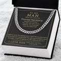 To My Man Chain Necklace Promise Necklace For Him Gift From Girlfriend For Anniversary Birthday Christmas Cuban Link C Cuban Link Chain
