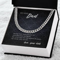 To Dad From Kids Father's Day Gift Cuban Chain Necklace Cuban Link Chain