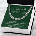Valentine's Gift Cuban Necklace Gift For Boyfriendsoulmatehusband - Your Love Revives Me And Keeps Me Strong Cuban Link Chain