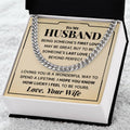 My Husband - I Hope You Know How Luck I Feel - Cuban Link Chain Necklace