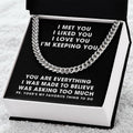 To Boyfriend For My Husband Men Cuban Link Chain Gold And Silver Anniversary 1 2 3 4 5 Just Because Christmas Gift Sto