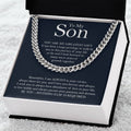 To My Son Cuban Chain Necklace Gift For Son Birthday Son Graduation Necklace For Son Cuban Link Chain