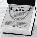 To My Son Link Chain Necklace Cuban Link Chain