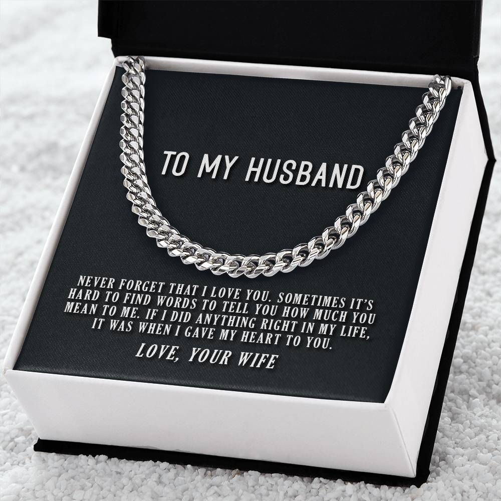 My Heart To You Cuban Link Chain
