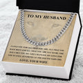 Husband Fathers Day Gift Silver Cuban Link Chain For Men Husband Birthday Gift Anniversary Gift For Husband From Wife