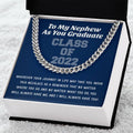 Nephew Graduation Class Of 2022 High School Graduation College Graduation Gift For Nephew Mens Silver Cuban Link Chain