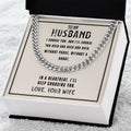 To My Husband Cuban Link Chain