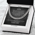 I Gave My Heart To You Cuban Link Chain Necklace Gray Edition