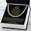 To My Man - I Want To Be With  Cuban Link Chain Necklace